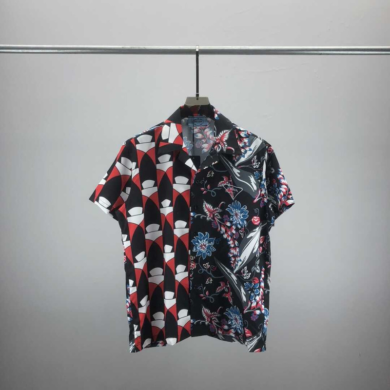 Pra*a double match cotton shirt