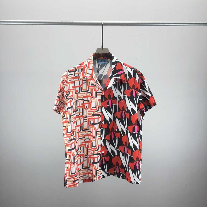 Pra*a double match heavy cotton shirt