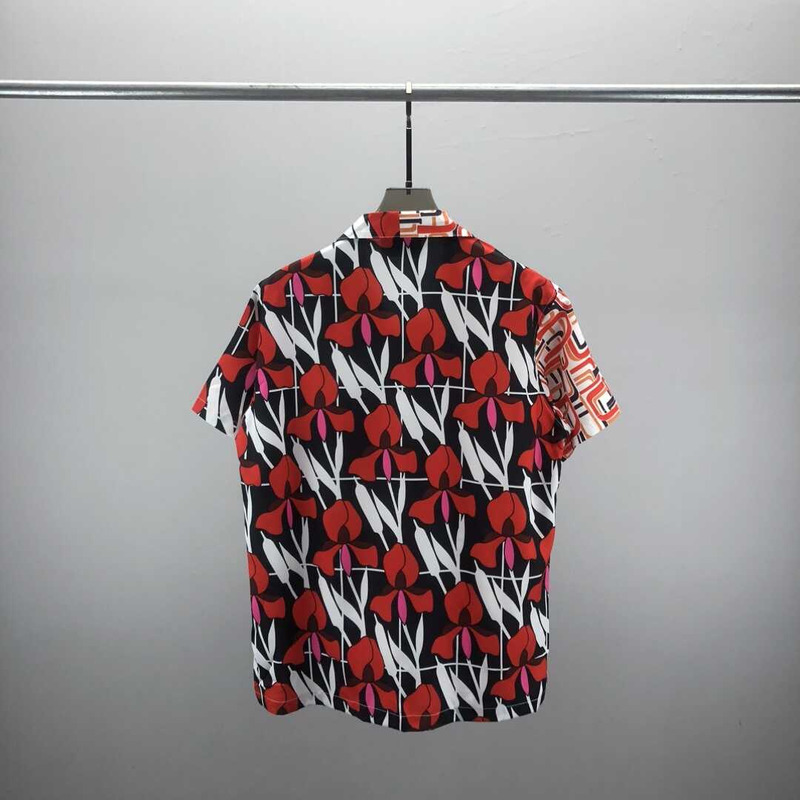 Pra*a double match heavy cotton shirt