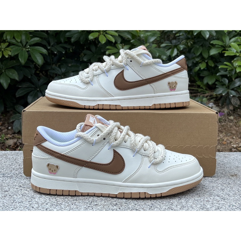 Nike Dunk Low Bear Sneaker White and Brown