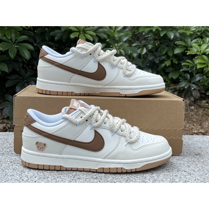 Nike Dunk Low Bear Sneaker White and Brown