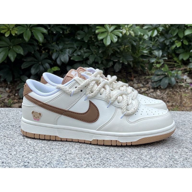 Nike Dunk Low Bear Sneaker White and Brown