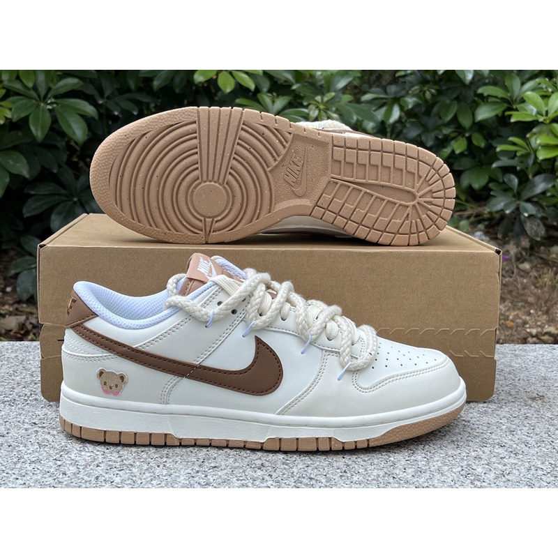 Nike Dunk Low Bear Sneaker White and Brown