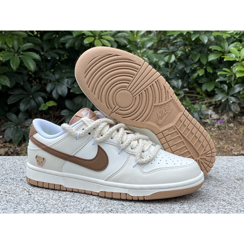 Nike Dunk Low Bear Sneaker White and Brown