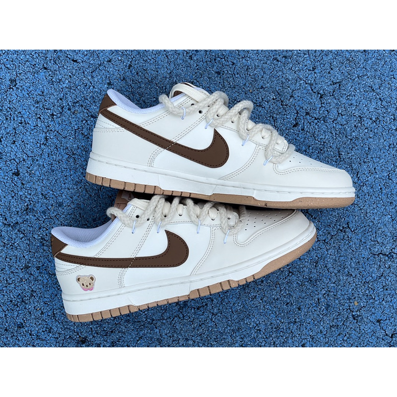 Nike Dunk Low Bear Sneaker White and Brown