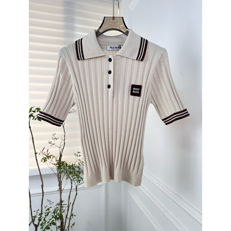 Miu Miu cashmere Polo Beige