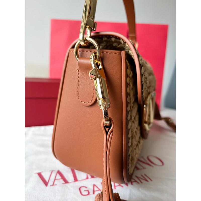 Valentino Garavani Alltime Raffia Shoulder Bag