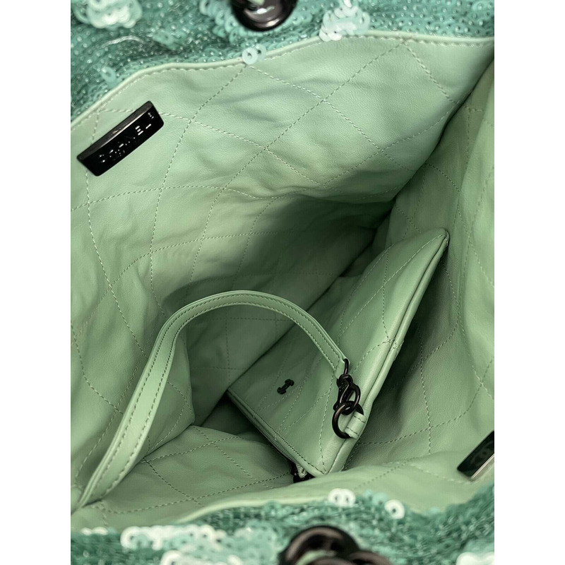 Ch*el shopping bag in green