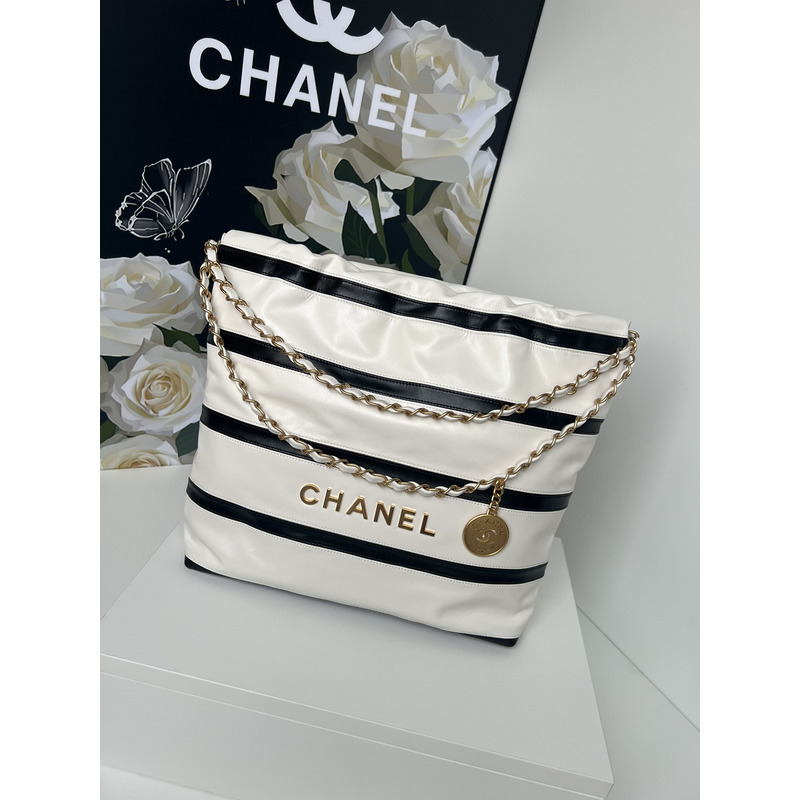 Ch*el 22 small handbag white