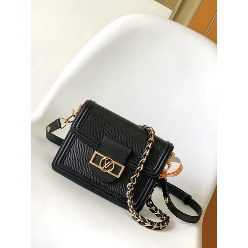 l**is V*t*n mini dauphine epi leather black