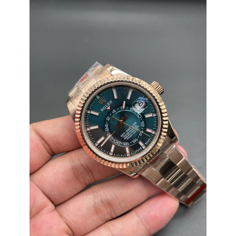 Rolex Sky-Dweller 336935 Rose Gold Blue-Green Dial