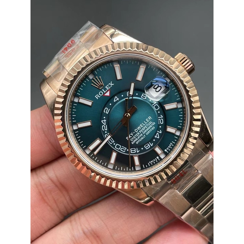 Rolex Sky-Dweller 336935 Rose Gold Blue-Green Dial