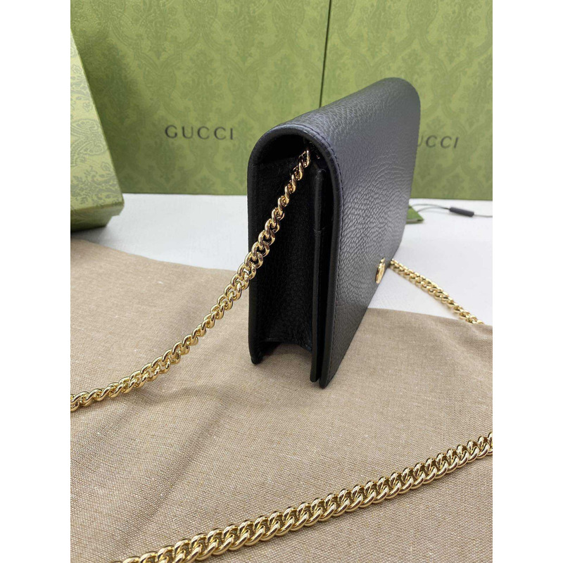 G*u*i gg marmont chain wallet black