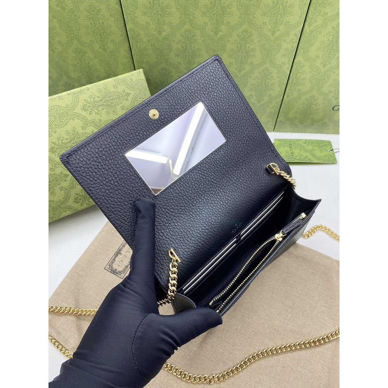 G*u*i gg marmont chain wallet black