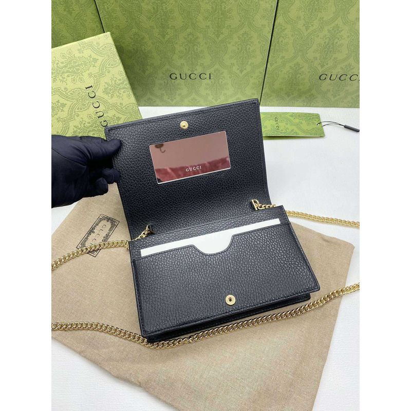 G*u*i gg marmont chain wallet black