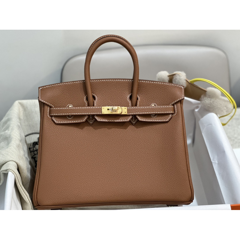 H**mes birkin 25 togo handbag brown