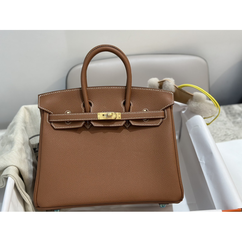 H**mes birkin 25 togo handbag brown