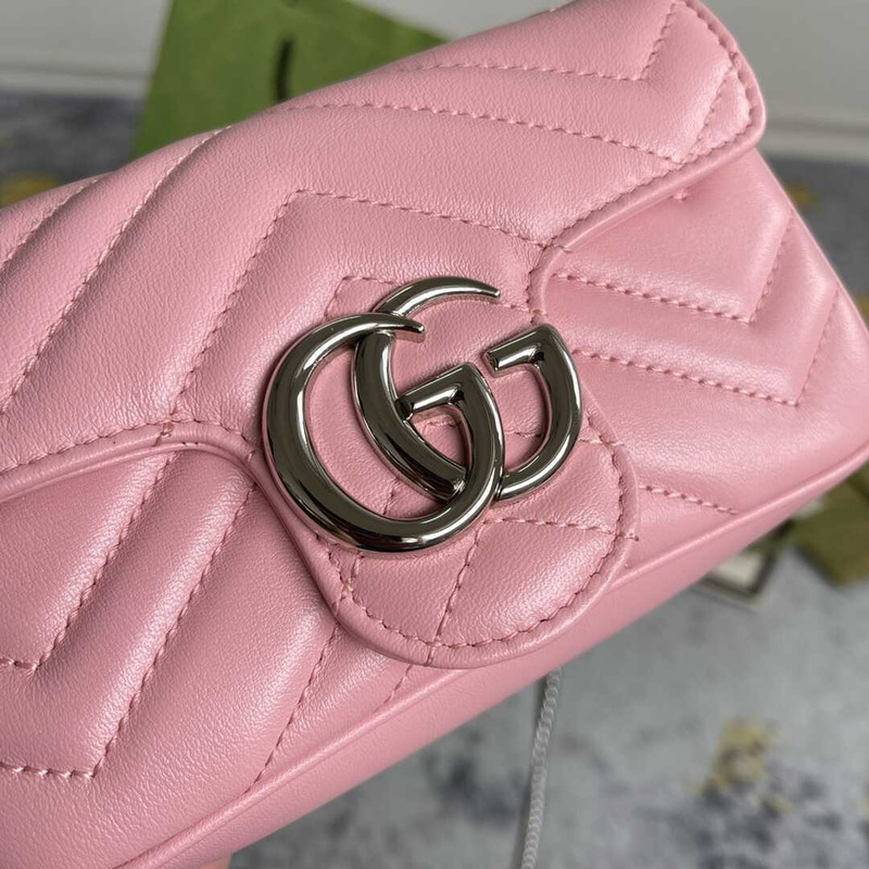 G*u*i marmont extra mini lambskin bag pink