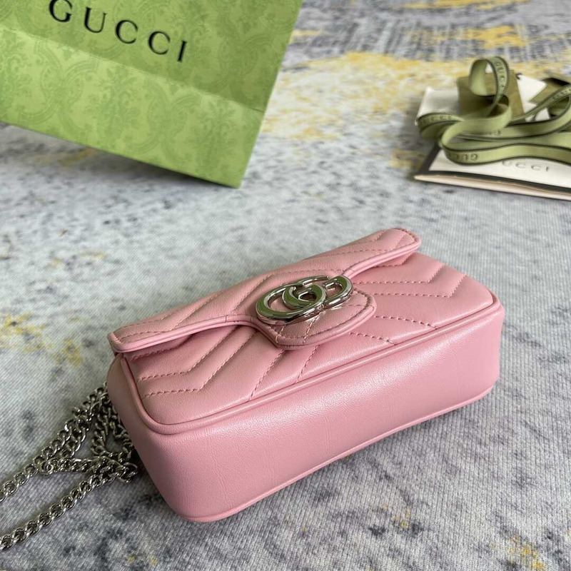 G*u*i marmont extra mini lambskin bag pink