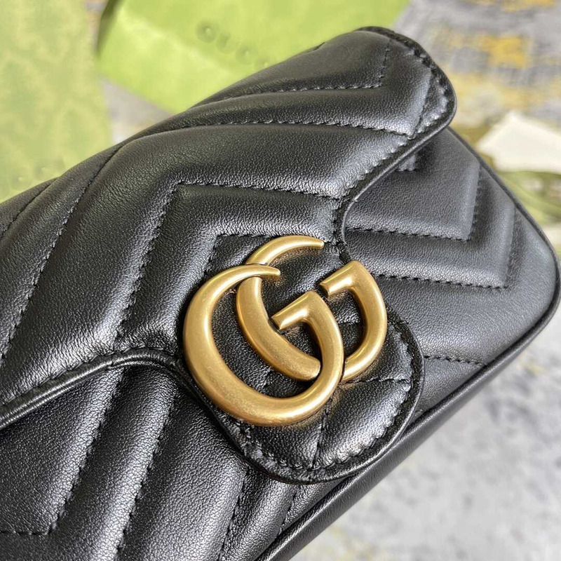 G*u*i marmont extra mini black lambskin bag