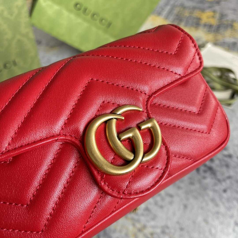 G*u*i marmont extra mini red lambskin bag