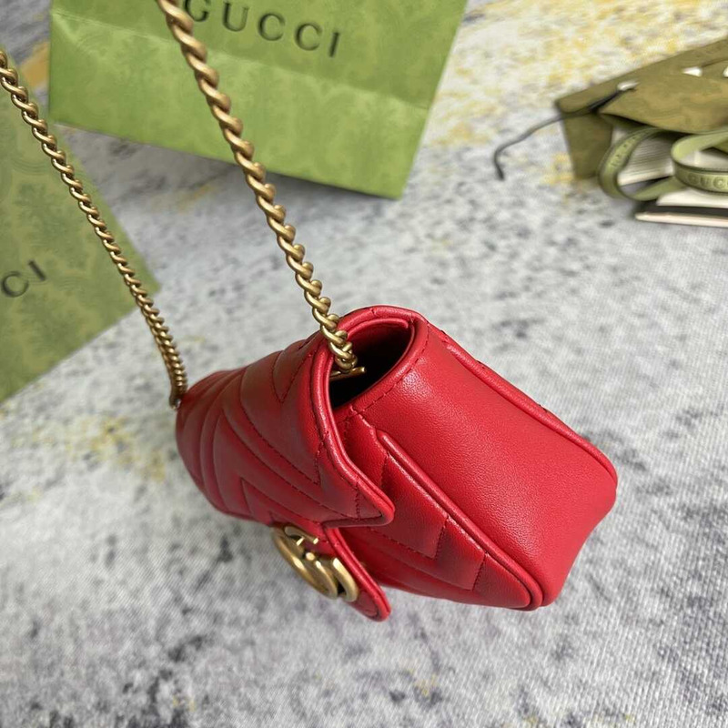 G*u*i marmont extra mini red lambskin bag