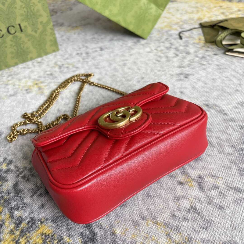 G*u*i marmont extra mini red lambskin bag