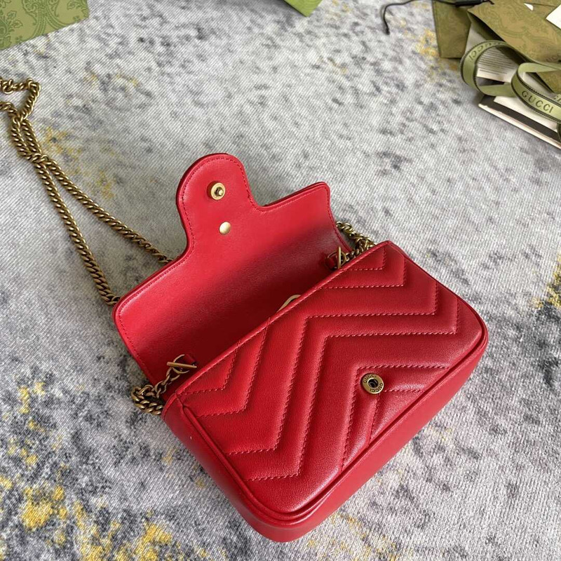 G*u*i marmont extra mini red lambskin bag