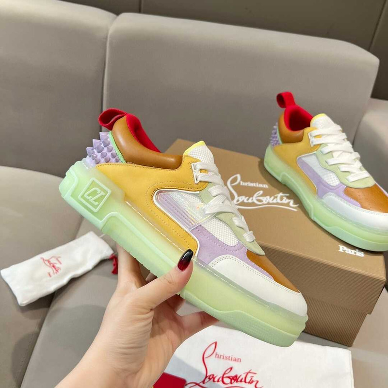 Ch**an louboutin astroloubi lace-up sneakers multicolor