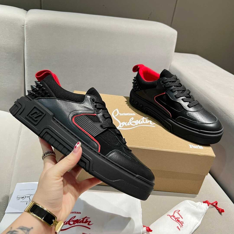 Ch**an louboutin astroloubi lace-up sneakers black