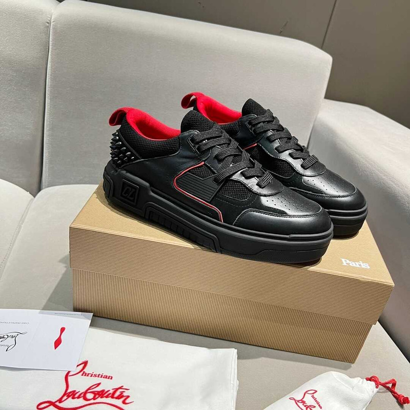 Ch**an louboutin astroloubi lace-up sneakers black