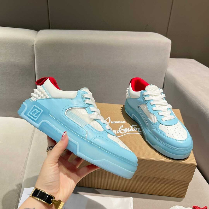 Ch**an louboutin astroloubi lace-up sneakers blue