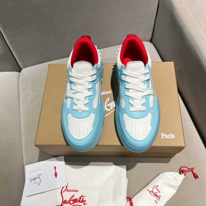 Ch**an louboutin astroloubi lace-up sneakers blue