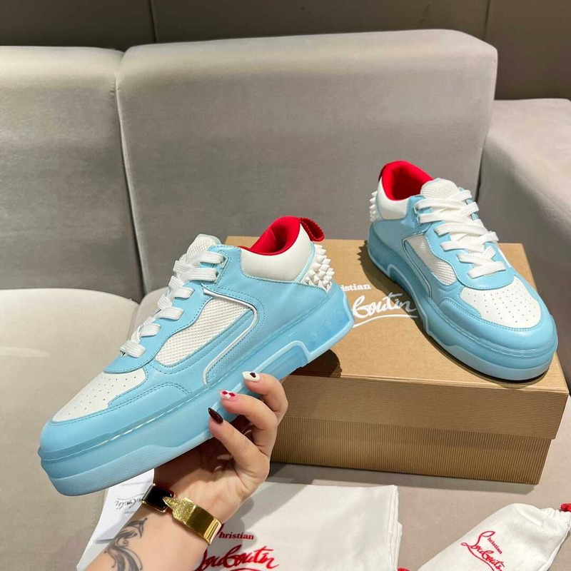 Ch**an louboutin astroloubi lace-up sneakers blue