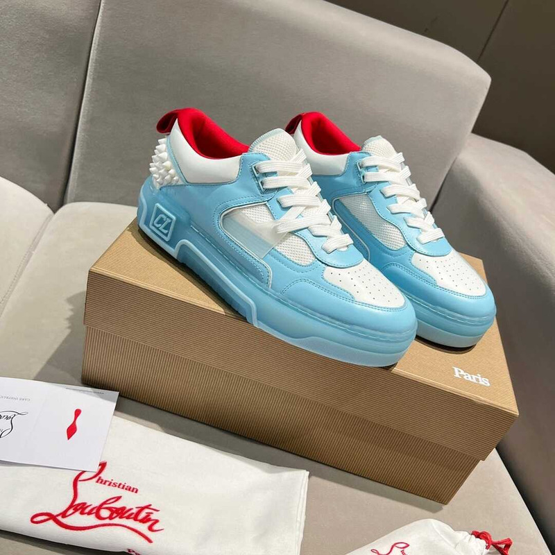 Ch**an louboutin astroloubi lace-up sneakers blue