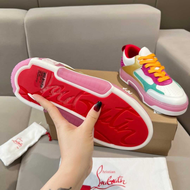 Ch**an louboutin astroloubi lace-up sneakers mulicolor