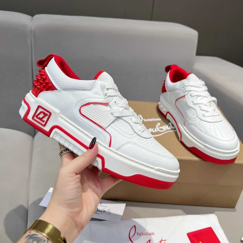 Ch**an louboutin astroloubi lace-up sneakers white