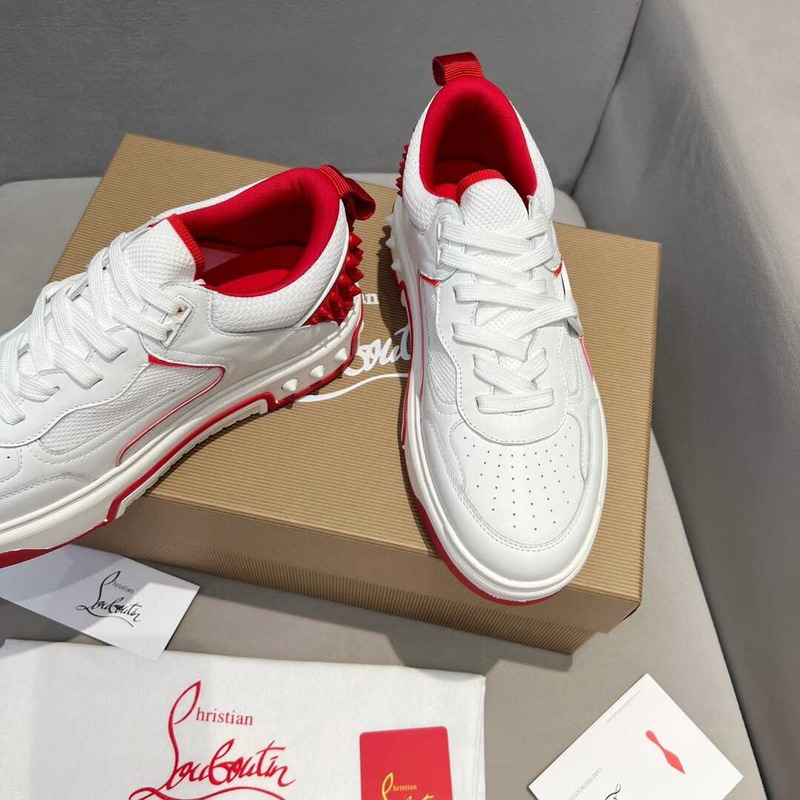 Ch**an louboutin astroloubi lace-up sneakers white