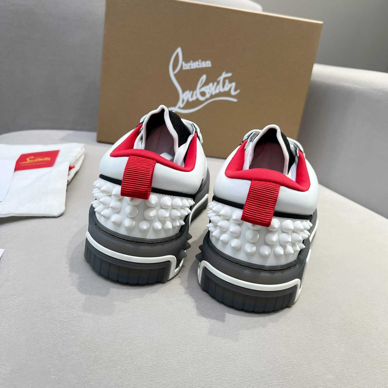 Ch**an louboutin astroloubi lace-up sneakers white black