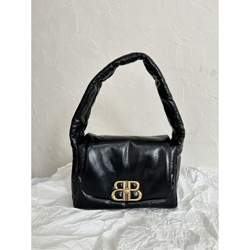 Ba*len*cia*ga monaco shoulder bag calf leather black