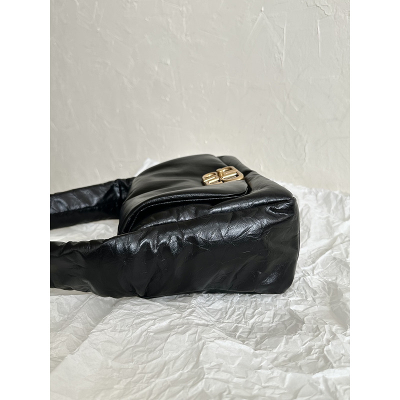 Ba*len*cia*ga monaco shoulder bag calf leather black