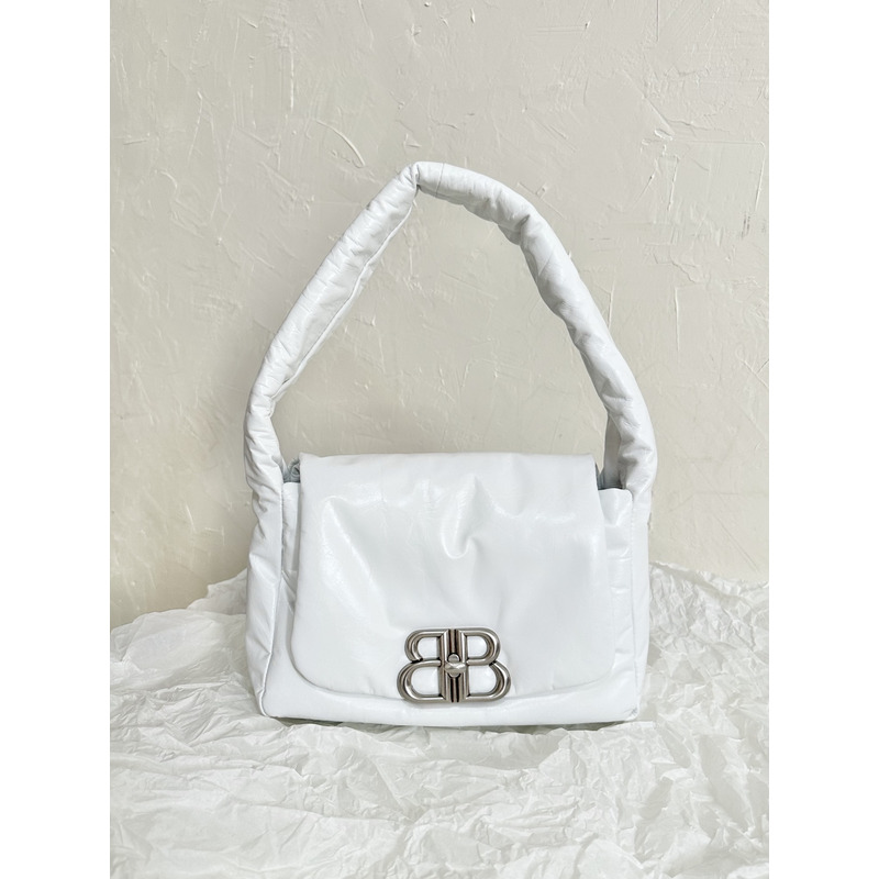 Ba*len*cia*ga monaco shoulder bag calf leather white