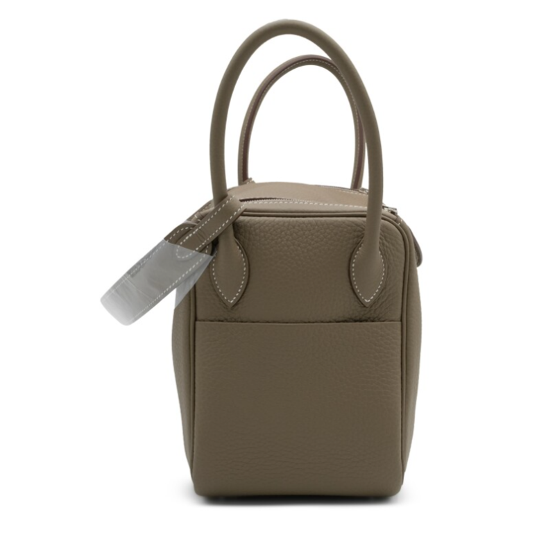 Hermès Etoupe Clemence Lindy 26 Palladium Hardware, 2024 Pure Handmad