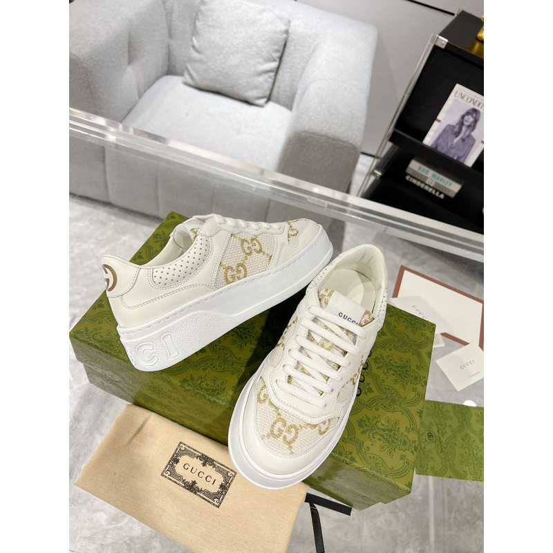 G*u*iG*u*i gg sup*e panelled sneakers white