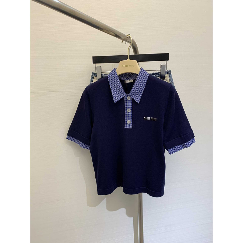 Miu Miu Polo Shirt Blue