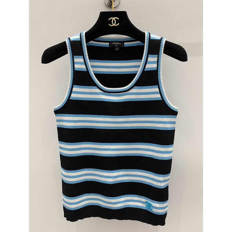 Ch*el tank top black and blue