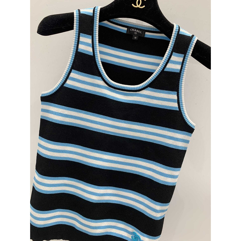 Ch*el tank top black and blue