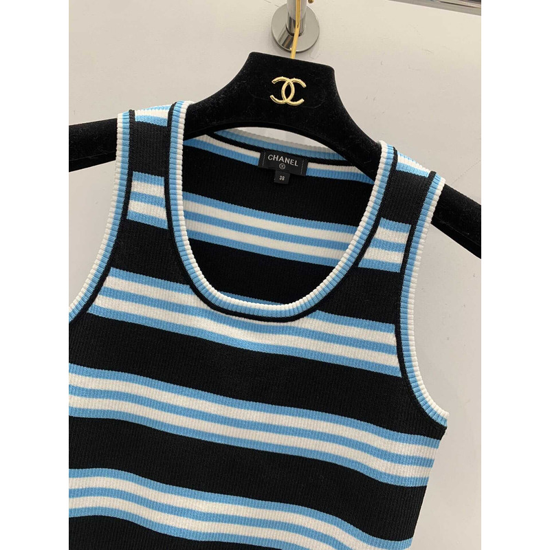 Ch*el tank top black and blue