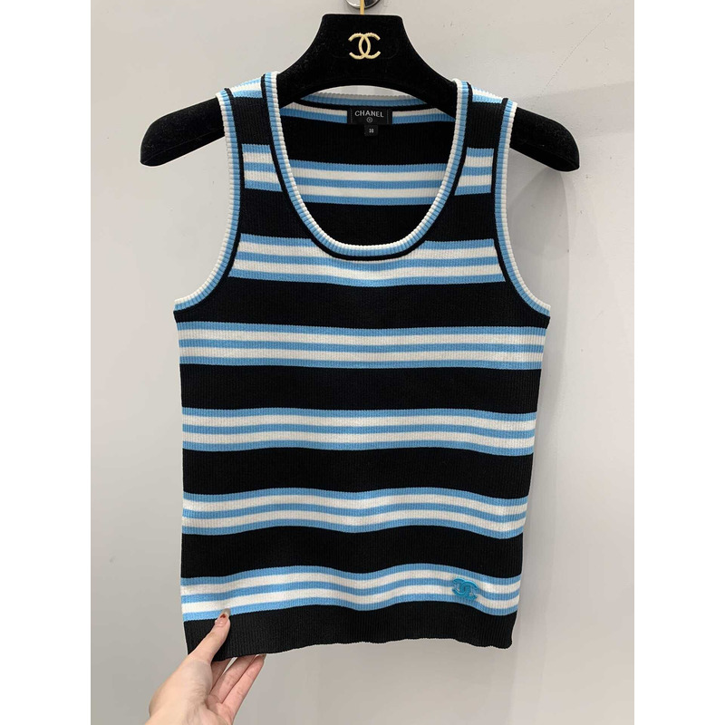 Ch*el tank top black and blue