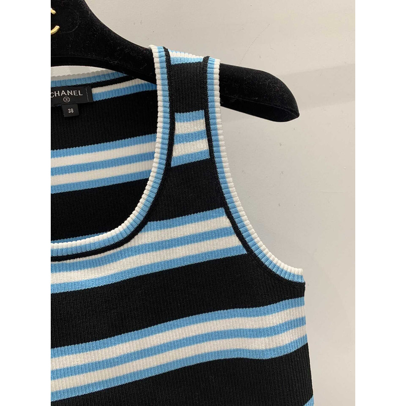 Ch*el tank top black and blue